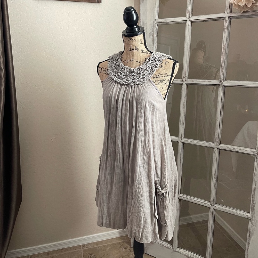 Sage Green Mystree Cotton Dress